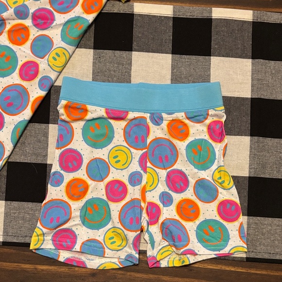 BAMBOO Multicolor Smiley Kids Pajama shorts Set 6-12 months new - Picture 2 of 2